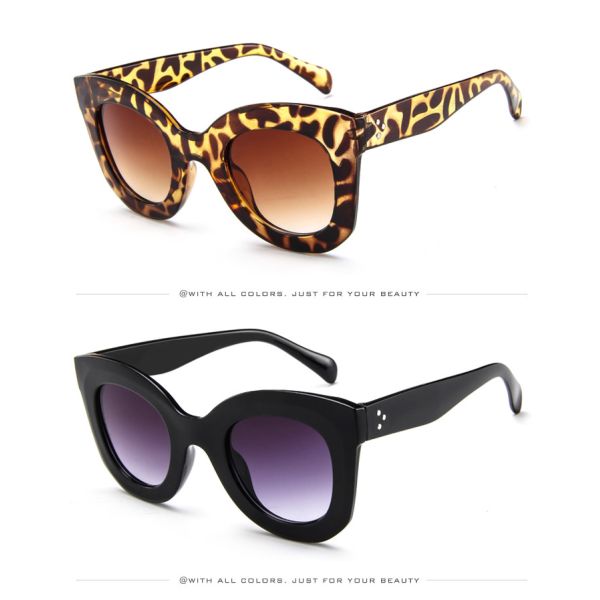 Butterfly Frame Sunglasses Fashionable Unisex Square Solaires