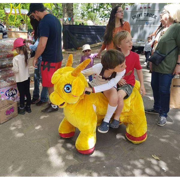 Hansel amusement park walking stuffed animal electric ride on furry animal