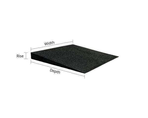 Non Slip Kerbside Ramps Durable Rubber Threshold Ramps For Wheelchairs