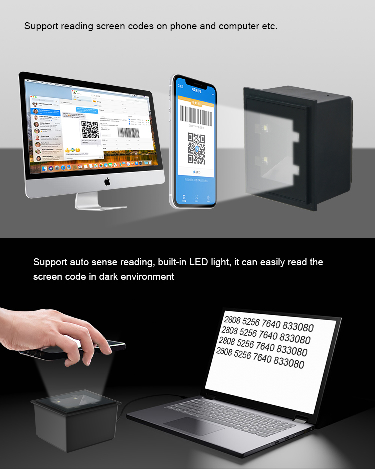 Код NFC 1D 2D QR исправил блок развертки штрихкода блока развертки штрихкода держателя врезанный OEM