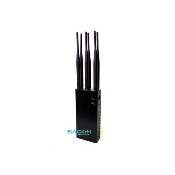 6 Extended Antennas Portable Wifi Signal Jammer with 5 Watt Output Power and