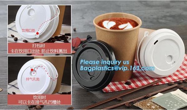 Custom logo printed disposable double wall hot bamboo coffee paper cup with lid,Biodegradable take away double wall coff
