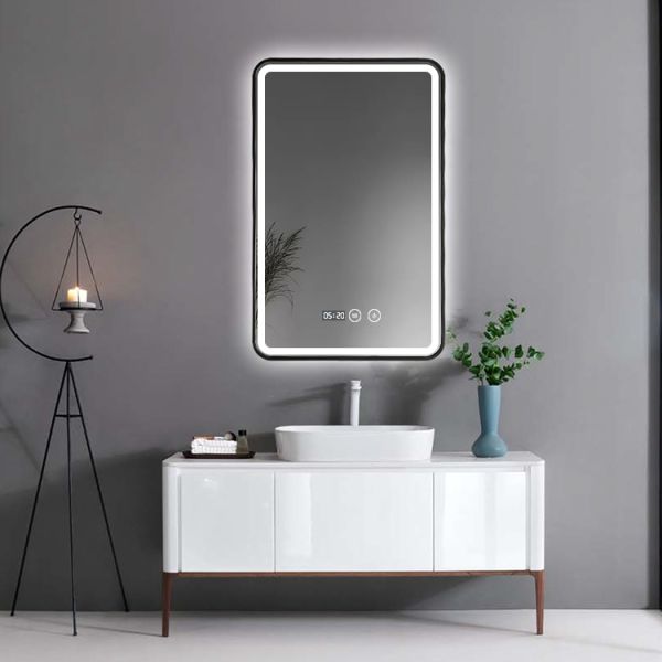 IP44 IP66 Rectangle Bathroom Mirror Smart Defogger LED Mirror With Aluminum