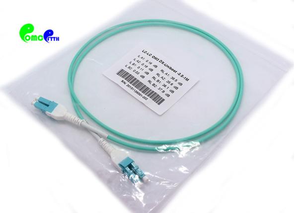 OM3 10G Uniboot LC PC - LC PC Fiber Patch Cord uni-tube Duplex 3.0mm 50 / 125 LSZH  for 10G Application