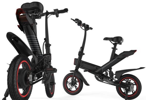 36V 10AH Smart Folding Electric Bike 12 Inch Wheels  Short Charging Time