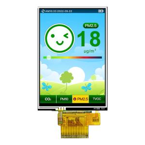 実用的な3.3V 3.5" TFT LCDモジュール、45PIN容量性LCDの表示TFT-H035A5HVTST2R45