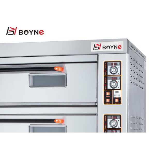 Commercial Bakery Deck Baking Oven,Stainless Steel Double Deck Six Trays Bread Baking Oven