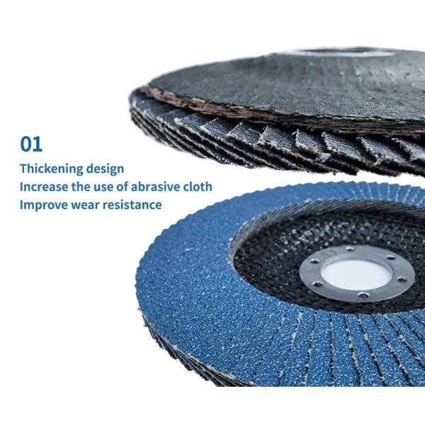 Blue Ceramic 4 Inch Flap Disc 100x16mm 40-240 Grit For Metal Wood