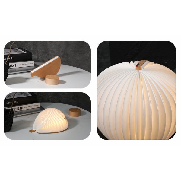 RGB LED Rechargeable Cordless Hot Air Balloon Paper Lamp Origami Desk Night Light