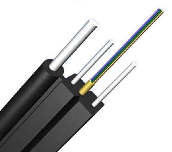 4 Core 6 Core Armoured Outdoor FTTH Drop Cable PVC Sheath Steel Member