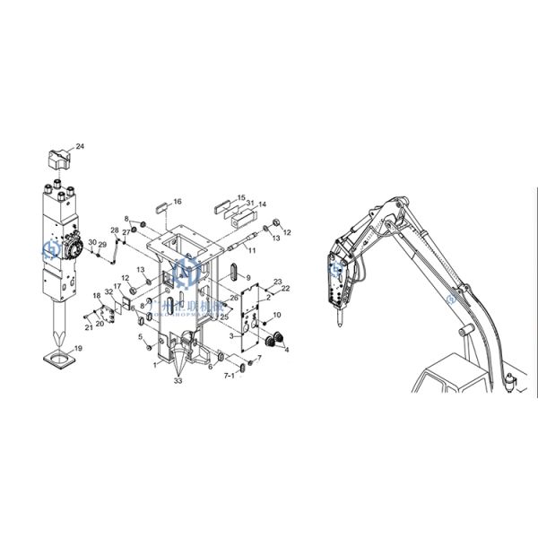 Молоток выключателя EB140 SB81 гидравлический для молотка утеса экскаватора 140mm тонны 18-26