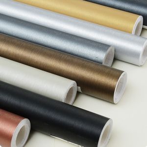 Anti Fingerprint Metallic PVC Film Brushed Surface PVC Decorative Foil