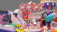 Équipement de terrain de jeu commercial confortable, enfant en sécurité, équipement de terrain de jeu intérieur coloré pour la maison
