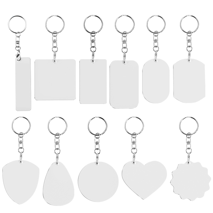 Double Sided Sublimation Aluminum Keychain Blanks Metal Picture Keychain