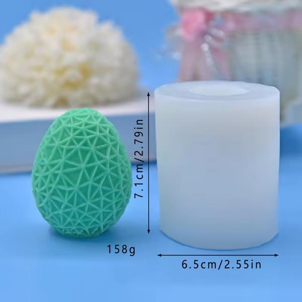 Ovos de Páscoa 3D DIY Aromaterapia Velas Moldes Grade de ovos Vertical Wavy Cake Decoração de Natal