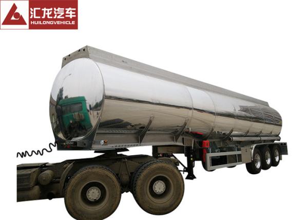Dot Standard  Mobile Fuel Trailers Mirror Surface Aluminum Alloy Tank Body