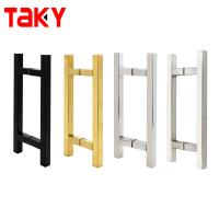 Luxo escovado de aço inoxidável 304 ouro porta de chuveiro puxar alças 6-14mm espessura de vidro