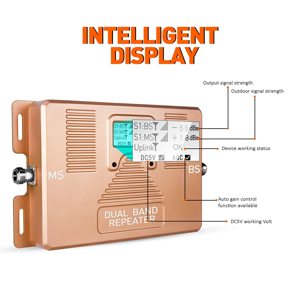 CDMA 900mHz 2300mHz Cell Phone Signal Repeater Residential Cell Phone Booster