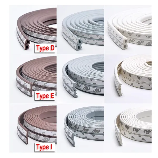 Wholesale Self-Adhesive EPDM Poem Rubber Weatherstrip D E P I Shape Door Window Weather Strip