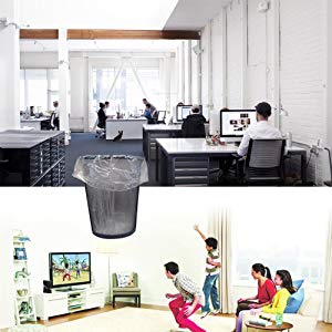 Gallon Trash Bags Small Garbage Bags Waste Basket Bin Liners Bags for Bathroom, Kitchen, Office, Home Bedroom,Car-Clear