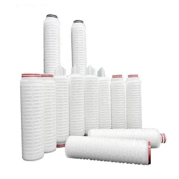 Cartucho de filtro plissado de tratamento de água de PP 10 polegadas de comprimento para 500L / hora de produtividade