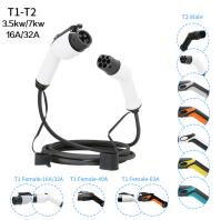Portable 7kw 32A Saej 1772 T1-T2 EV Charger CE Electric Car Charging With Cable
