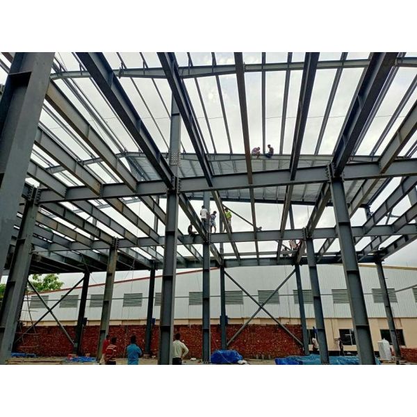 Construction Q235 Q345 QHHK Prefab Warehouse Buildings Prefabricated Industrial Steel Structure Warehouse