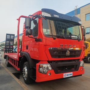 HOWO Flatbed Excavator Mixer Transport Heavy Engineering Equipment Machinery