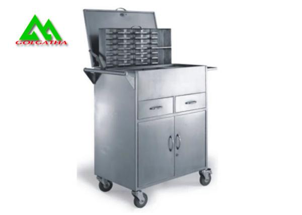 Mobile Medical Hospital Emergency Cart , Ward Room Equipment With Drawer