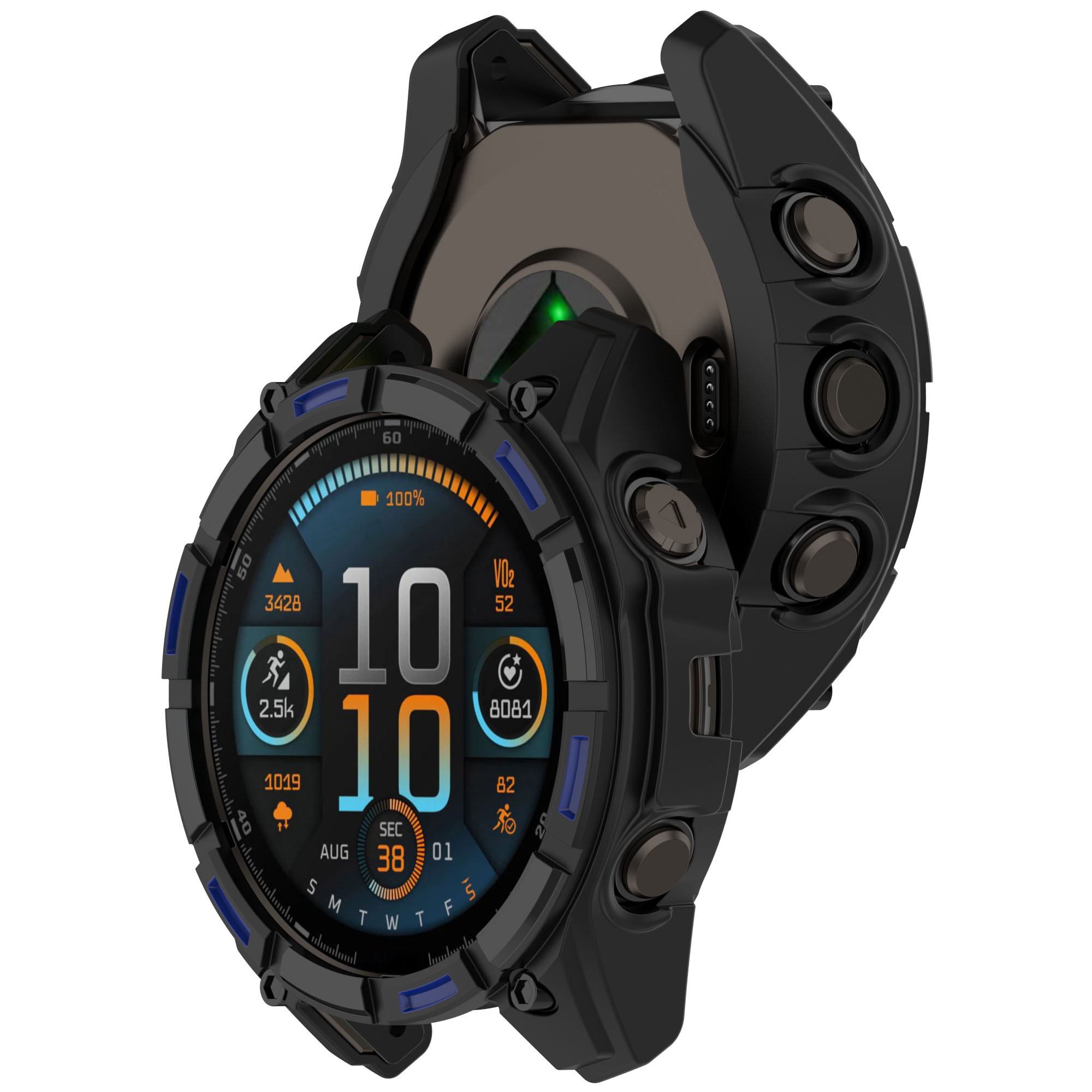 Bumper Frame Cover Half Wrap Protective Case for Garmin Fenix8 Solar 51mm 47mm Armor Case Anti-scratch Watch Case