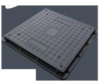 Lockable with Key SMC Manhole Covers Black Corrosion Resistance Chemical and Rust Resistant