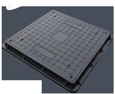 Fermé avec clé SMC Manhole couvre Noir Résistance à la corrosion Résistant aux produits chimiques et à la rouille