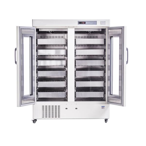 refrigerador do refrigerador do armazenamento do banco de sangue 1008L com forçado - sistema de refrigeração do ar para a estação do sangue