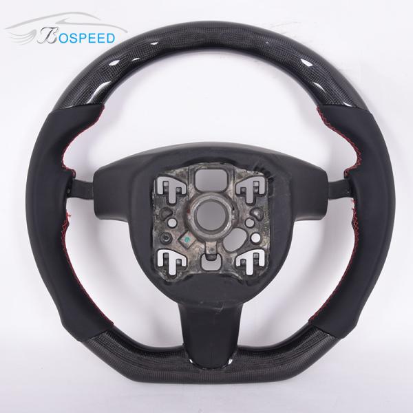 Smooth Leather Porsche Carbon Fiber Steering Wheel 3K 6K 12K Weave