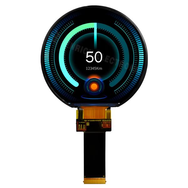 1000nits High Brightness TFT LCD 3.6inch 544 X 506 Dots Round IPS Display LVDS Interface