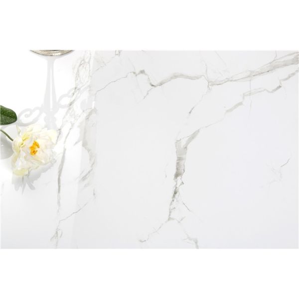 White Glazed Polished Marble Porcelain Tiles for Floor / Wall