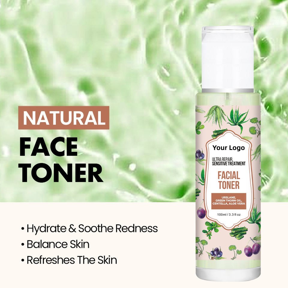 OEM ODM Sensitive Skin Care Brand Natural Facial Toner Redness Alleviation Anti allergy Moisturizing Facial Toner Soothing spray