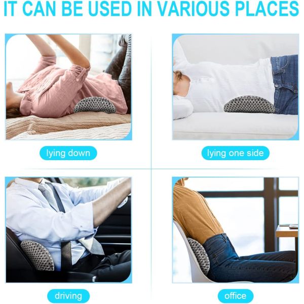 Comfortable Rectangle Lumbar Cushion for Car Seat Massage and Lower Back Support