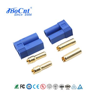 Male And Female Gold Plated Banana Plug 5mm Bullet Connector EC5 With Blue Housing