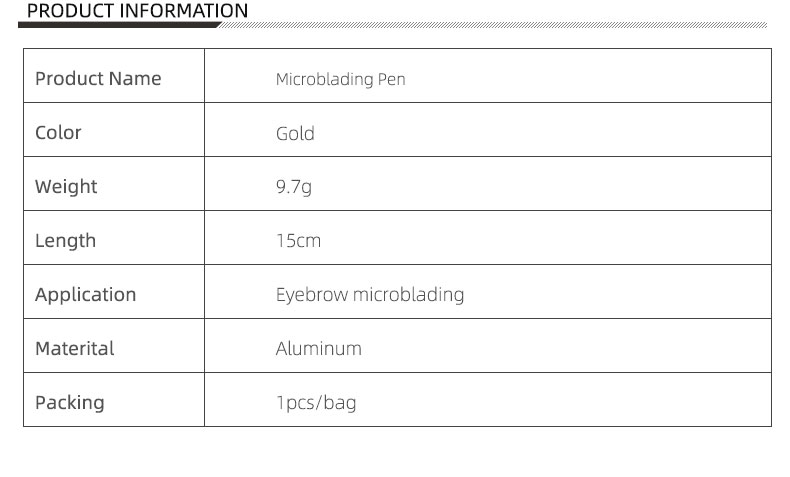 инструменты макияжа вышивки брови ручки татуировки 15cm Microblading золотые Fogging постоянные