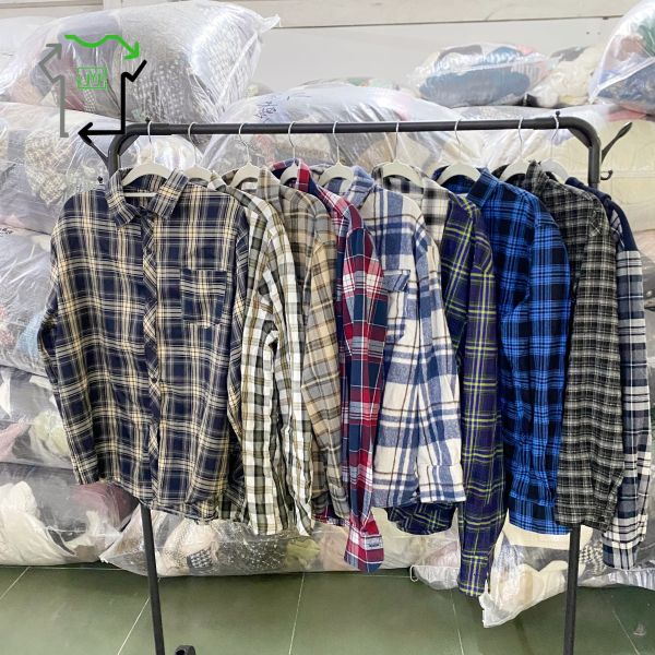 Men's And Women's Used Check Shirts Second Hand Winter Clothes Casual Style
