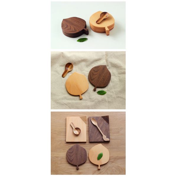 Custom Beech Wooden Cup Mat Latest Design for Eco-Friendly and Waterproof Coffee Coasters