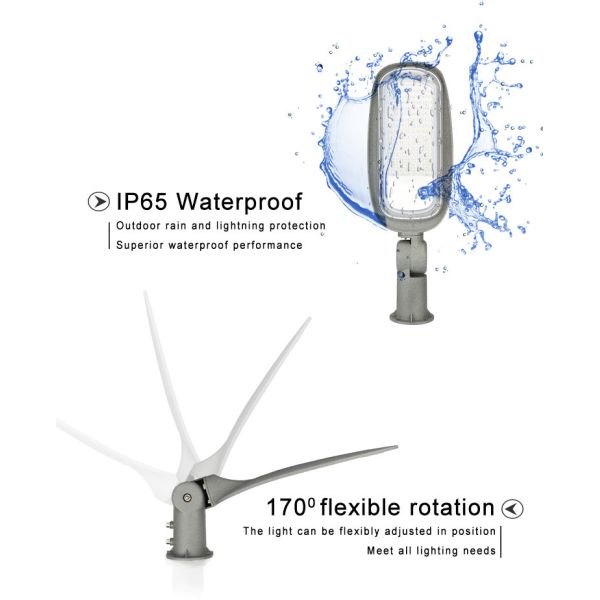 SMD 3030 Outdoor LED Street Lights 90lm/W 60w 100w 150w 200w 220v For Public Place