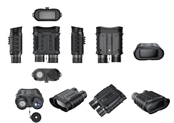 2.31 Inch 2mp Infrared Night Vision Binocular 1080p Telescope For Hunting CMOS Sensor