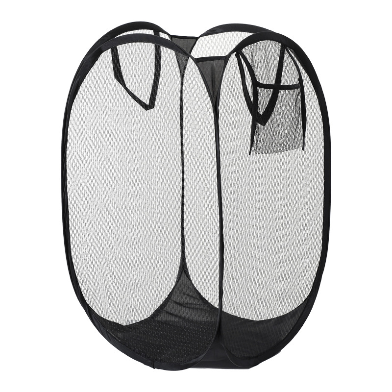 Hot Selling Foldable Large Capacity Bathroom Laundry Basket Storage Mesh Basket for Dirty Clothes Shoes