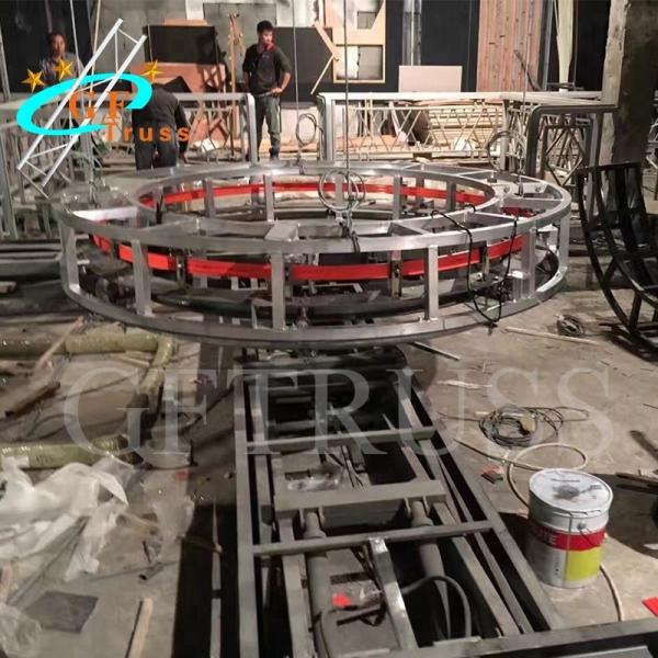 Outdoor Indoor Lightweight Aluminum Dj rotating round truss lifting stage truss for sale