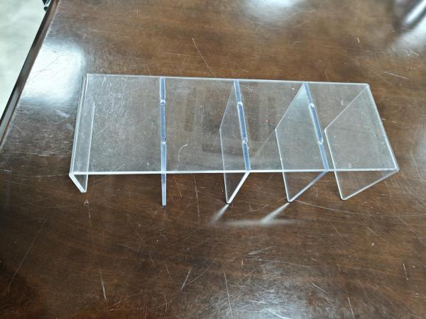 ESTANTE DE ACRÍLICO TRANSPARENTE PARA CUADERNOS, AYUDA PARA MERCANCÍA