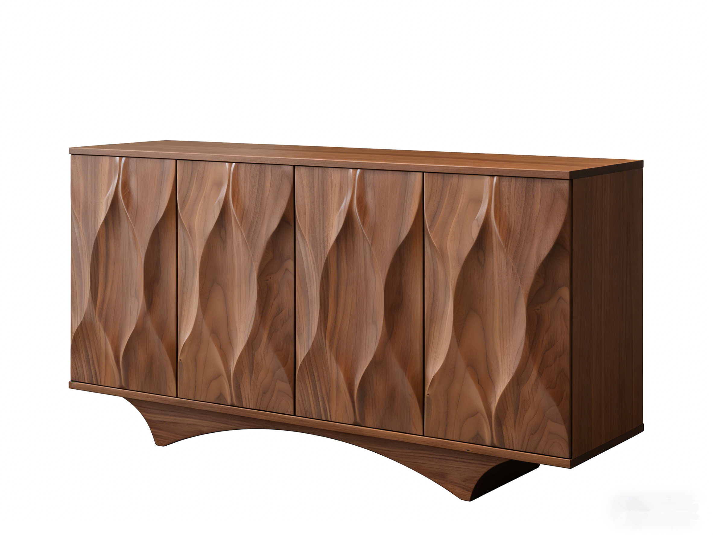 Foshan Factory Wood Sideboard Modern Cabinet Integrated Storage Cabinet Modern Simple Nordic Solid Wood Living Room Storage Tea Cabinet