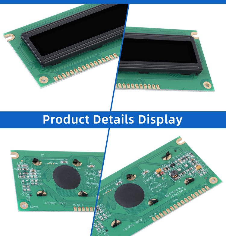 OLED001602E Black Film, Character LCD Module,WS0010 Controller, Parallel Port,66x16mm View Size,Working Temperature -40+80 Display