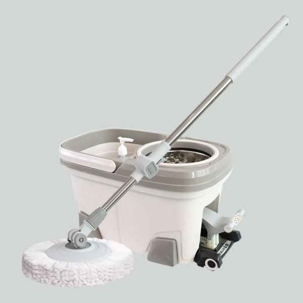 Dry Wet Separation Cleaning Rotating Mop And Bucket 360 Degree With Flat Handle Pedal Bucket 2.4kg
